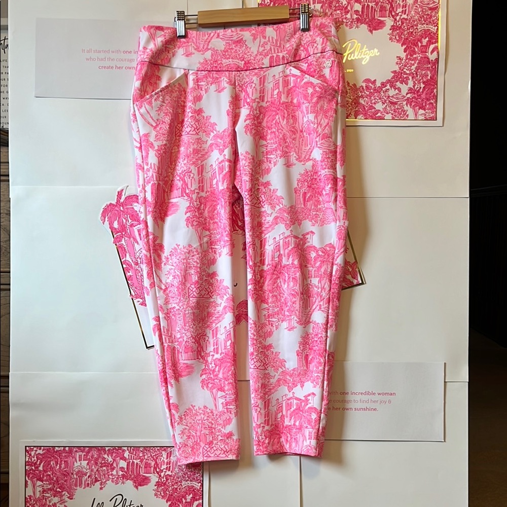 Lilly Pulitzer Pink Patterned Women's Luxetic Corso Pants
Size 8
2024 Collection
